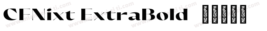 CFNixt ExtraBold字体转换